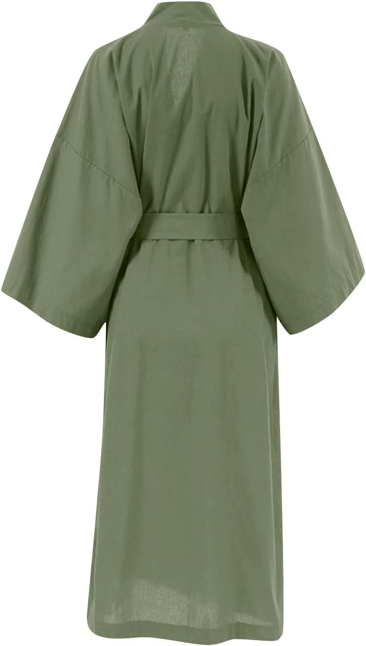 Khaki Loose Cotton Nightgown