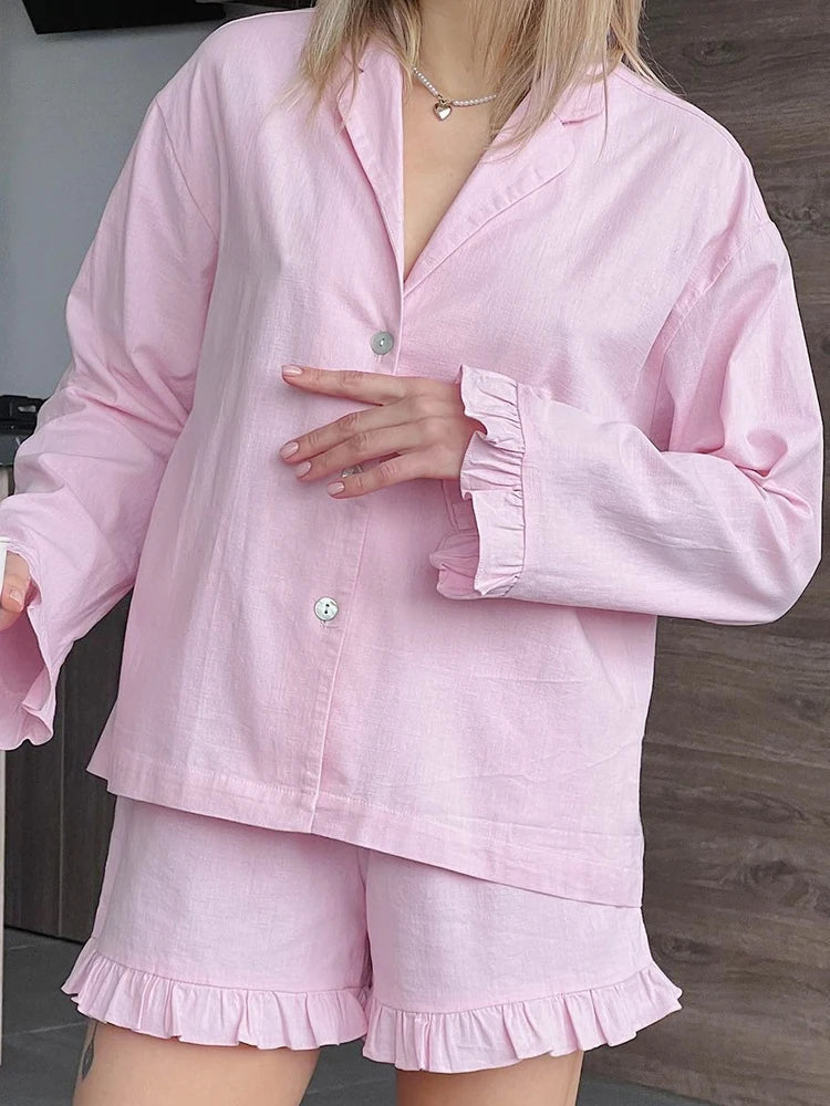 Pink Ruffle Dream Pajama Set