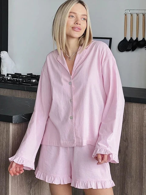 Pink Ruffle Dream Pajama Set