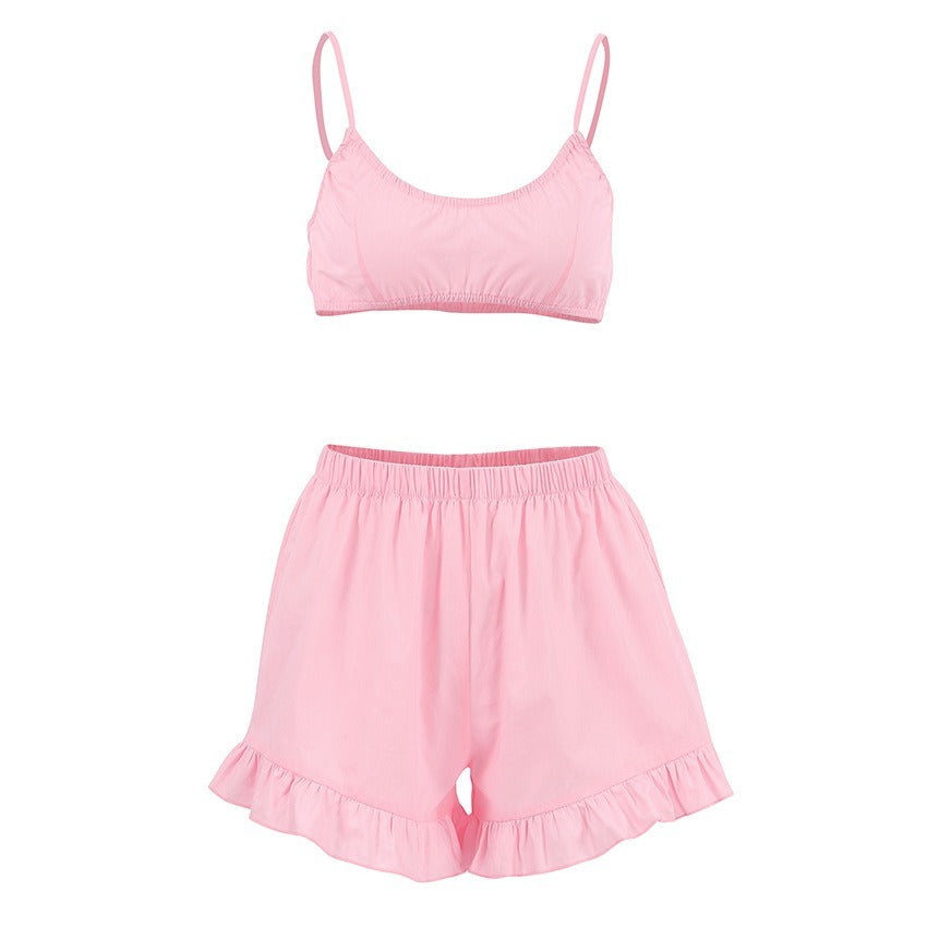 Pink Petal Comfort: Cotton Lingerie Set