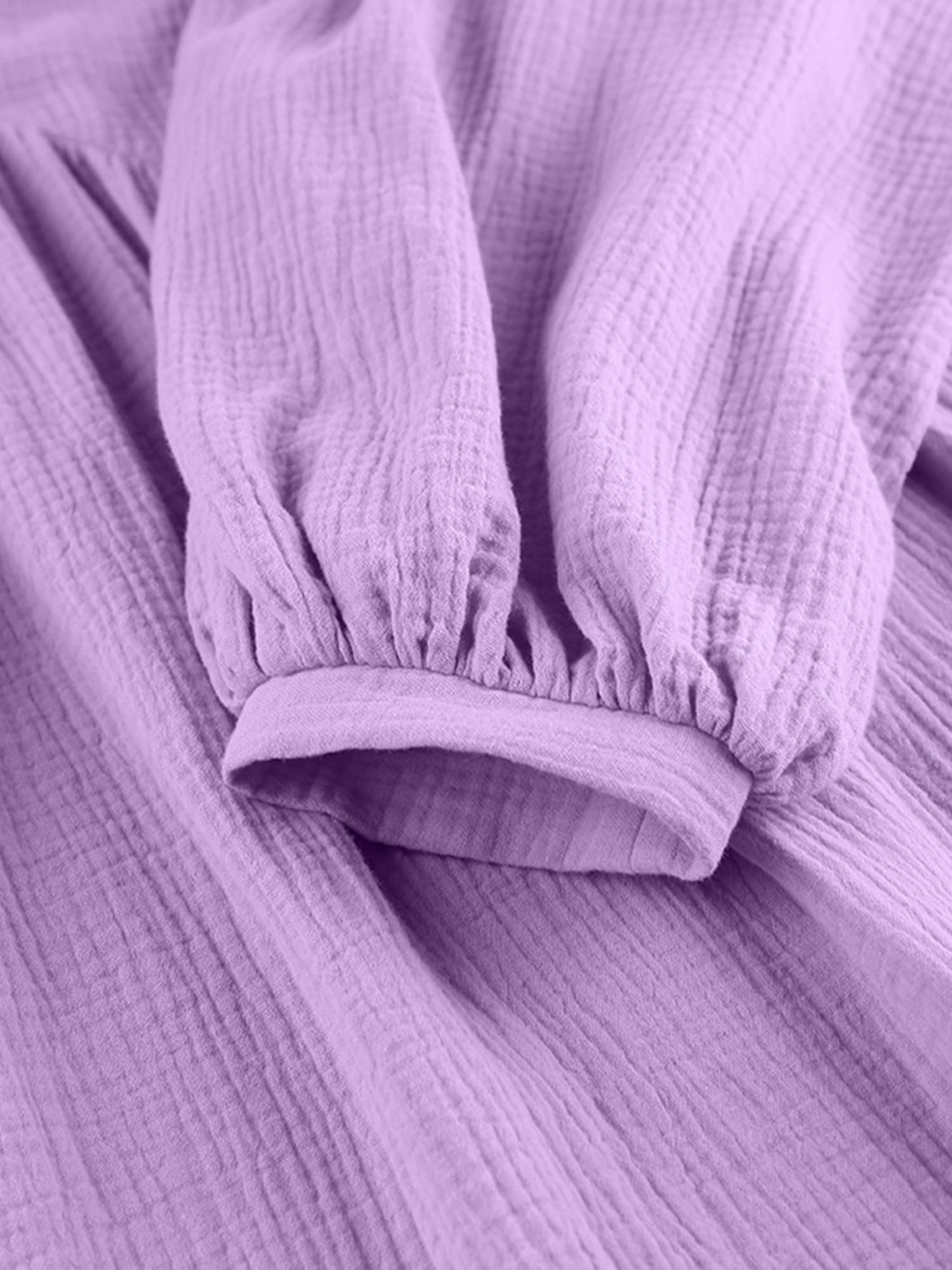 Purple Muslin Linen Dress